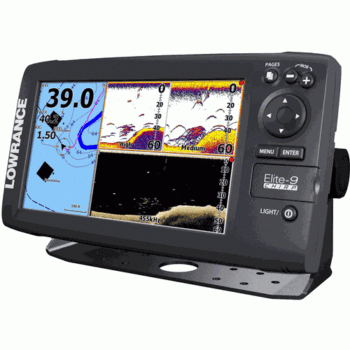 LOWRANCE 000-12176-001 ELITE-9 CHIRP FISHFINDER/CHARTPLOTTER 83/200/455/800 HDI TRANSOM MOUNT TRANSDUCER NAVIONICS+ CHART