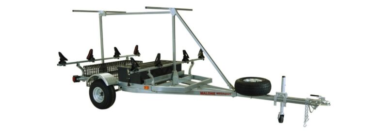 Malone MegaSport 2 Boat Saddle Up Pro Trailer Set with Storage 2nd Tier