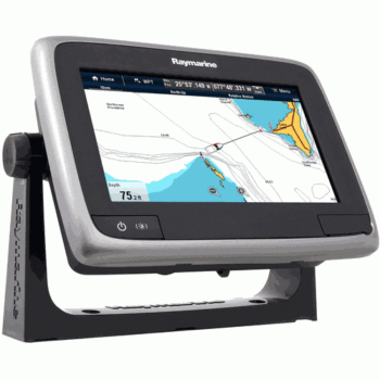 RAYMARINE A75 7 TOUCH MFD NAVIONICS N. AM GOLD +3,000 LAKES, RIVERS