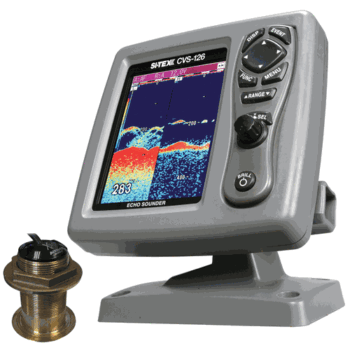 SI-TEX CVS-126 DUAL FREQ ECHO SOUNDER W/B60 12DEG DUCER B-60-12-CX