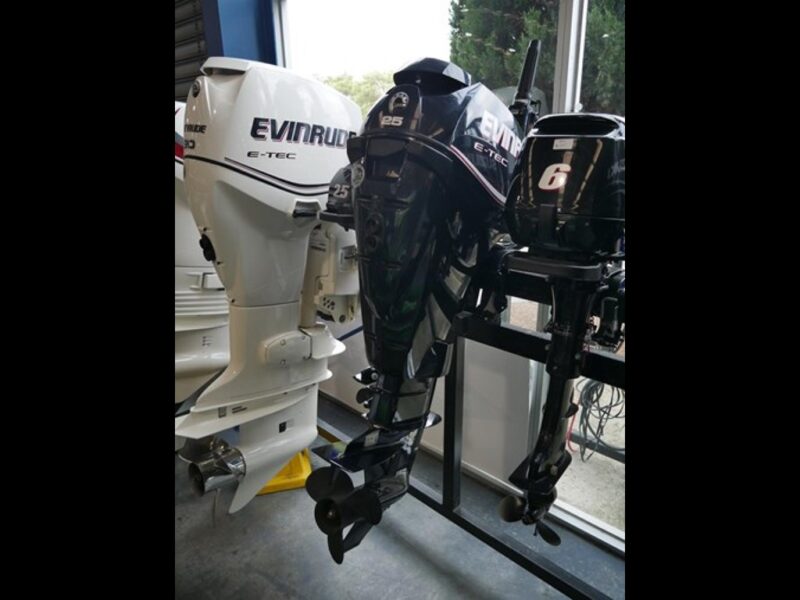 EVINRUDE 25HP TILLER STEER OUTBOARD MOTOR